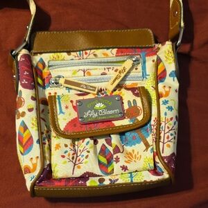 Lily Bloom Colorful Nature Print Crossbody Bag